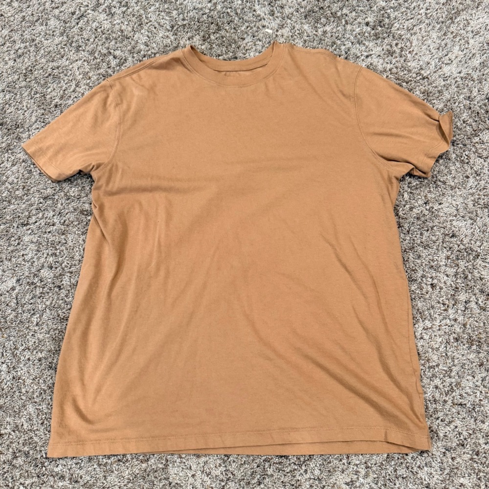 Goodfellow & Co Mens Every Wear Tee Short Sleeve Crewneck T-Shirt Tan Brown L